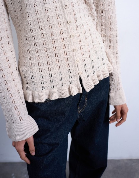 TSEMMA FRILL LS BUTTON PULLOVER