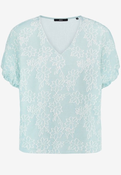 Shirt mit Blumen-Stickerei