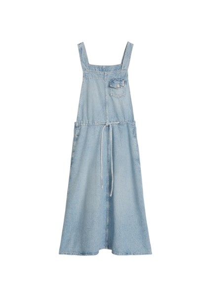 Jeans-Latzkleid flared