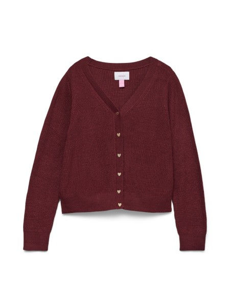 VMNEWLEX LS V-NECK HEART CARDIGAN GIRL
