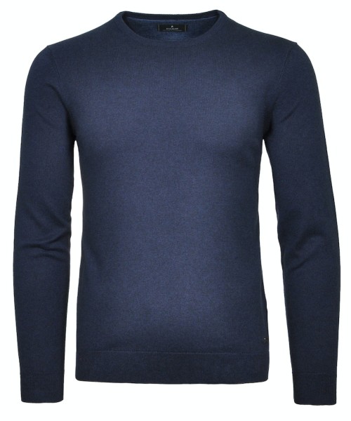 Strickpullover Rundhals, Baumwolle/Kaschmir