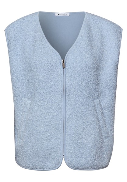 Weste mit V-Neck aus Teddy-Material