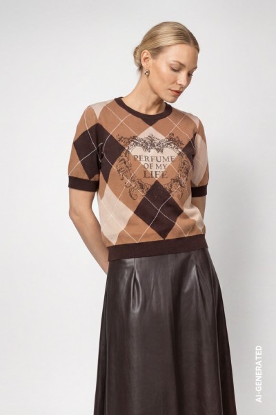 Strickpullover mit Rautenmuster