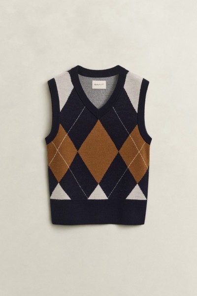 Strickpullunder aus Wolle mit Argyle-Muster