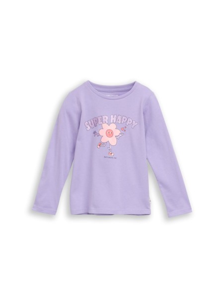 Langarmshirt mit Glitzer-Print