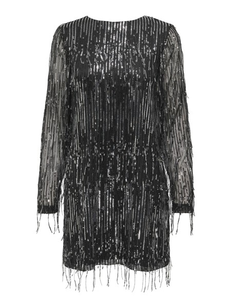 ONLSPACY LS SEQUINS BOW DRESS WVN