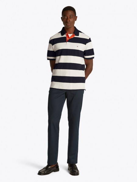 BLOCKING CONTRAST PLACKET POLO