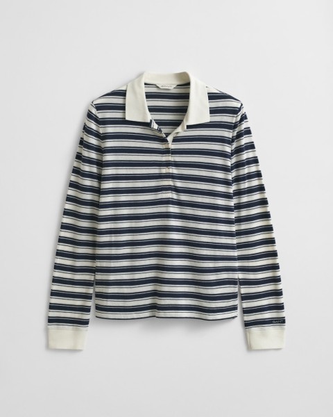 Langarm-Poloshirt mit Streifen