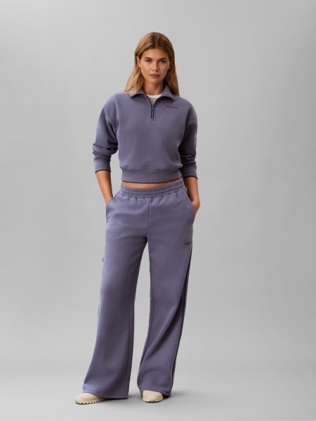 BRUSHED FRENCH TERRY WIDE LEG PI