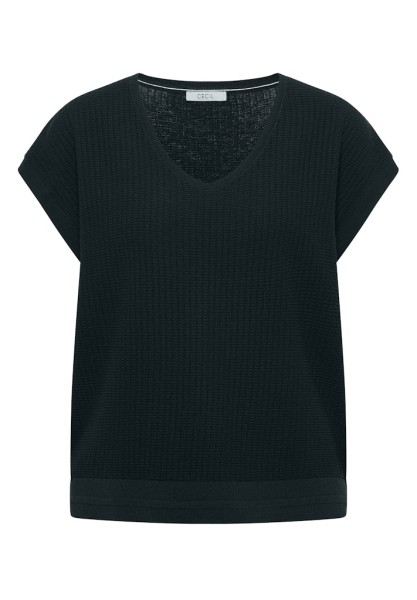 Pullover mit gerundetem V-Ausschnitt