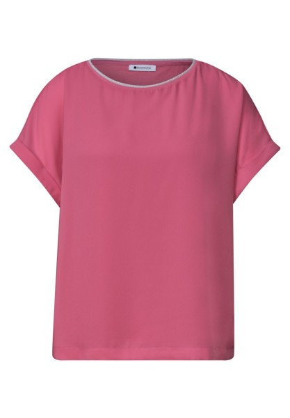 2-in-1 Shirt aus Chiffon mit Boat Neck