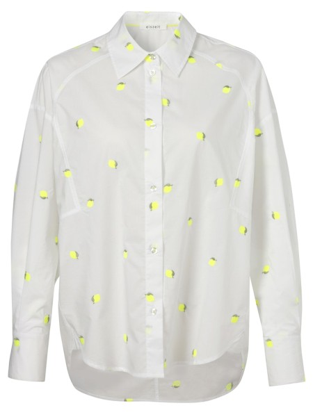 Bluse Hemdkragen 1/1 Arm Stickerei