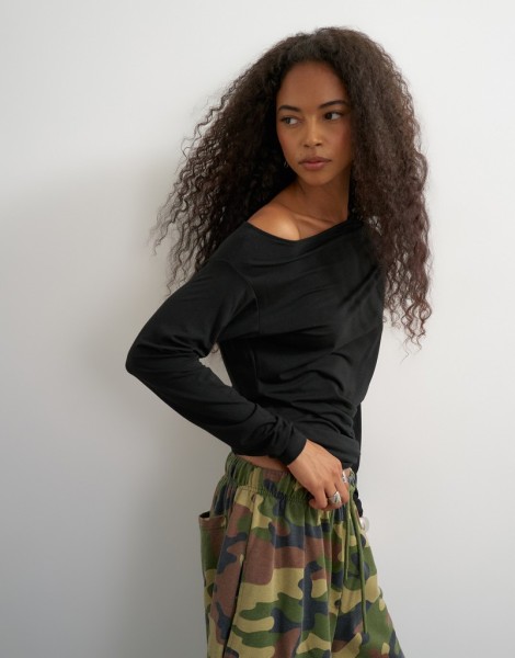 TSBOA OFF SHOULDER LS TOP JRS