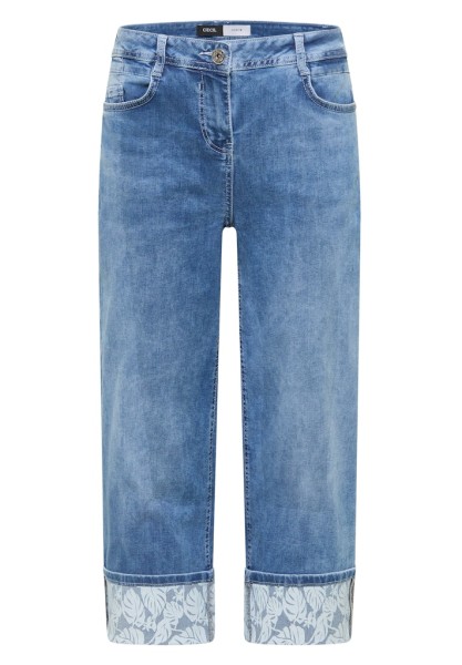 7/8 Wide Leg Jeans mit Turn-Up-Detail