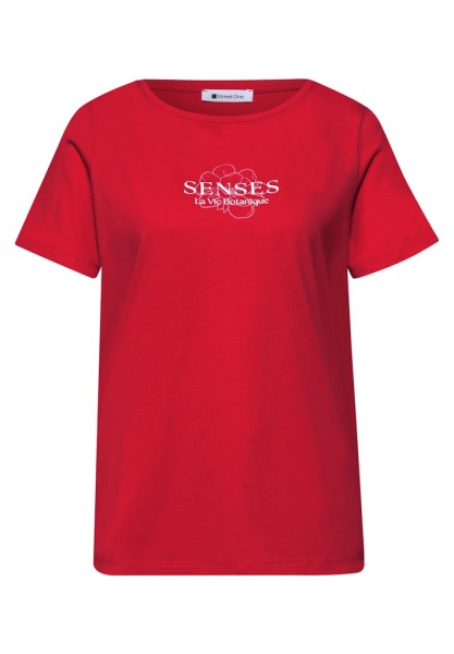 T-Shirt mit Rundhals und Wording Artwork