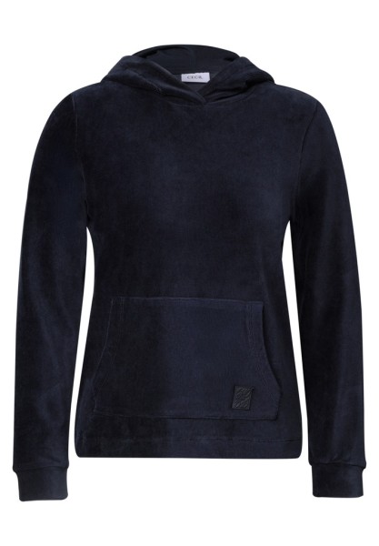 Langarm Shirt aus Cord mit Kapuze