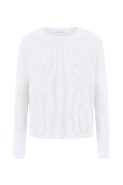 Seamless Crew Neck Half Cardigan Organic