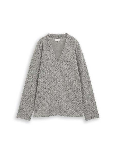 Plus Size - Sweatshirt mit V-Ausschnitt