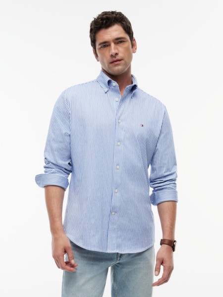 PERFORMANCE STRIPE PIQUE OXFORD