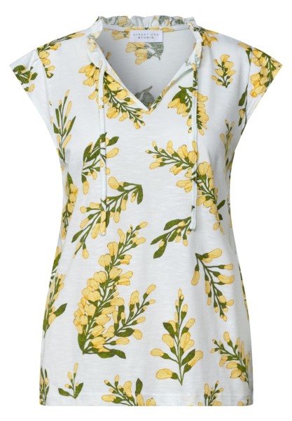 Dropped Shoulder Shirt mit Split Neck