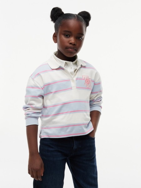 STRIPE POLO LS