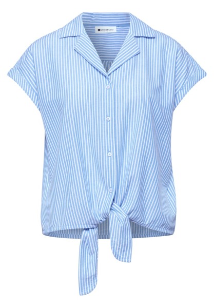 Dropped Shoulder Bluse mit Bowling-Kragen