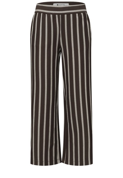 Wide Leg Hose im Casual Fit mit Streifen