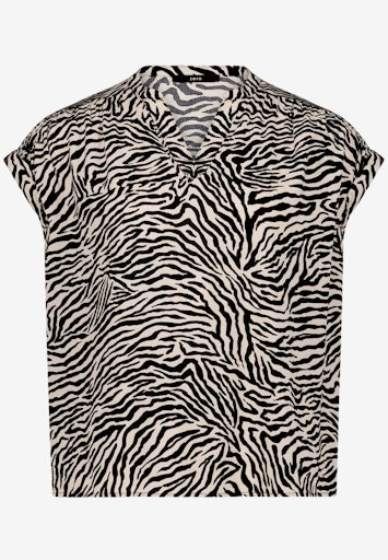 Schlupfbluse mit Zebraprint