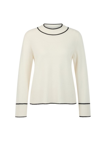 Strickpullover mit Kontrastkanten