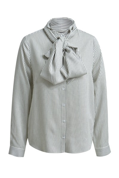 blouse w/ bow tie 1/1 sleeve