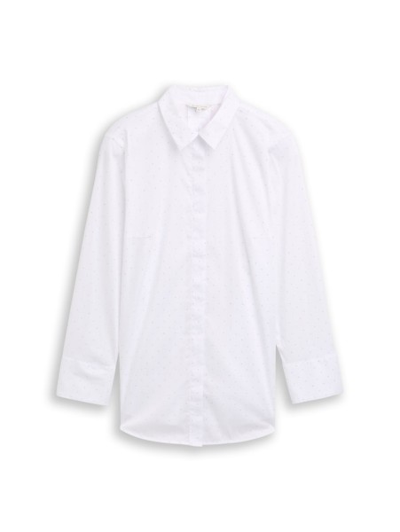 Plus Size - Loose Fit Bluse mit Strasssteinen