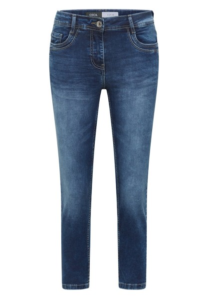 Mid Waist Slim Leg Jeans im Casual Fit
