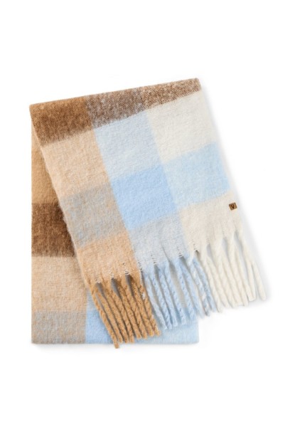 Strickschal mit Karomuster