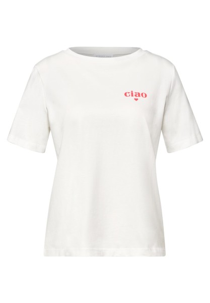 Basic T-Shirt mit Detailprint