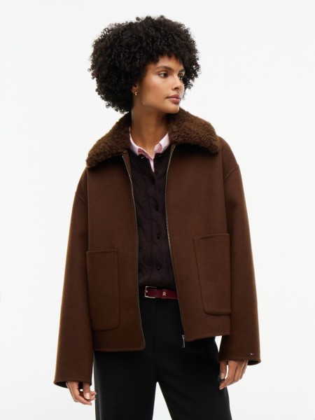 DF WOOL ZIP THROUGH JACKET