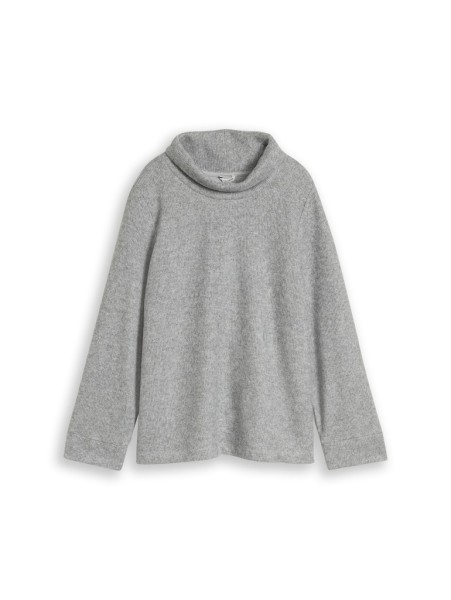 Plus Size - Cosy Sweatshirt mit Deko-Knopfleiste
