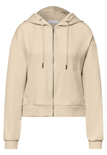 Sweatjacke im verkürzten Schnitt