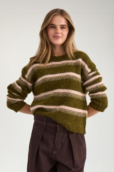NUSALIA STRIPE PULLOVER