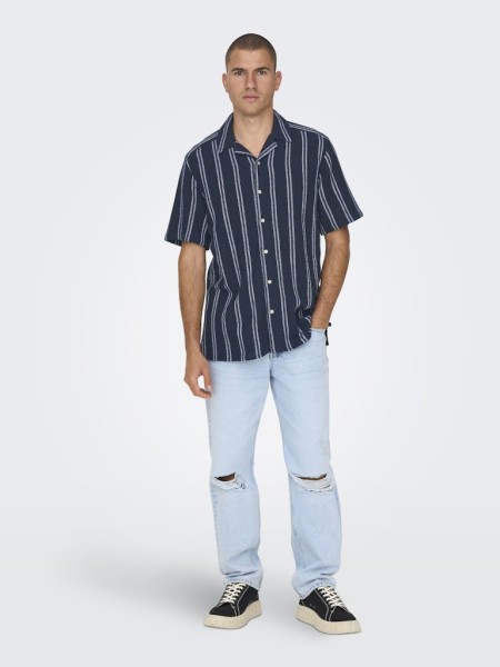ONSTREV LIFE REG STRIPE SS SHIRT NOOS