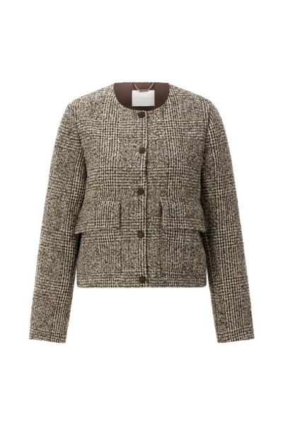 Boxy Padded Check Jacket