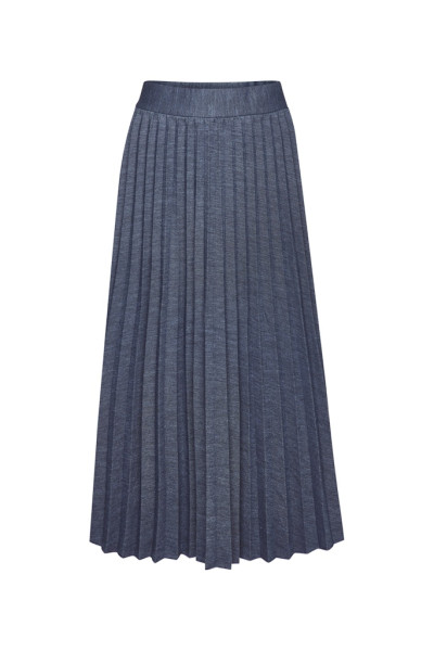 Denim optic plissee skirt recycled