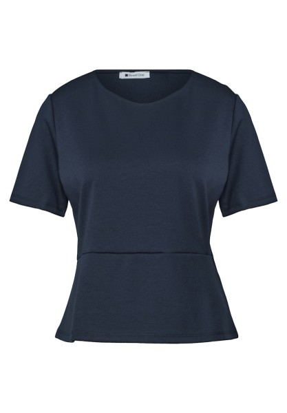 T-Shirt mit Rundhals und Volant-Detail