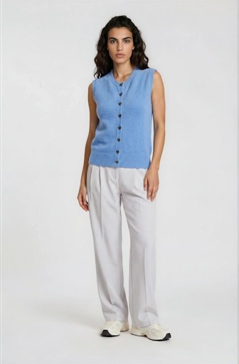 roundneck vest cf placket