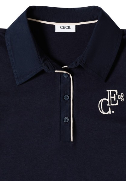 Langarm Poloshirt mit Knöpfen