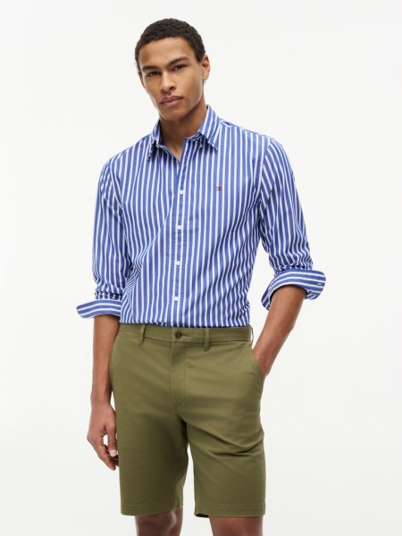 FLEX POPLIN SEASONAL STRIPE SHT