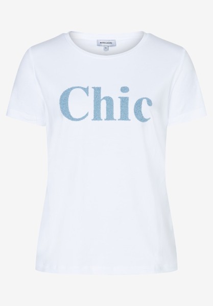 T-Shirt mit Perlenschriftzug