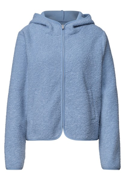Teddy-Jacke mit Kapuze und Taschen