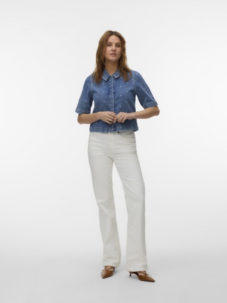 VMDIONNE 2/4 EMB DENIM SHIRT RA375