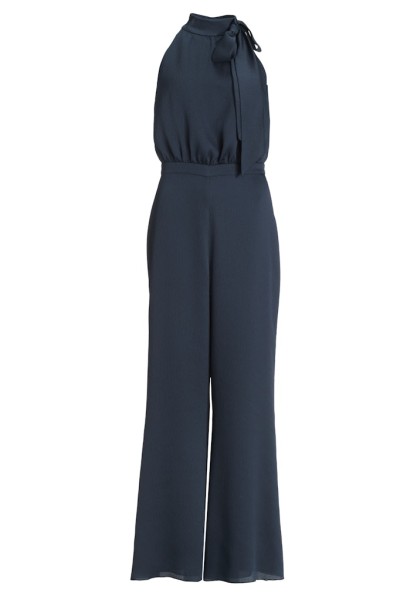 Jumpsuit mit Schluppe aus gehämmertem Satin