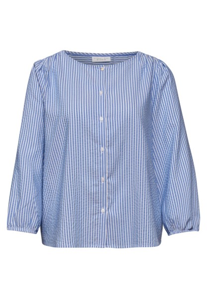 3/4-Arm Bluse in Seersuckerqualität